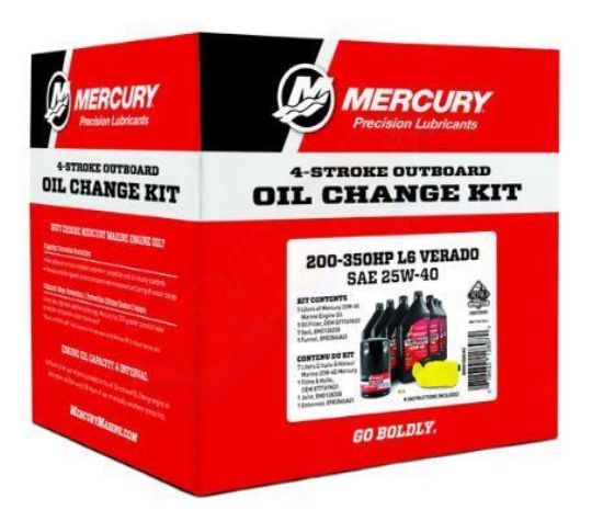 Mercury Outboard 8M0188359 Oil Change Kit Verado L6 200-400 HP 25W40