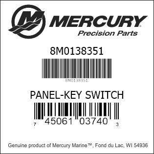 PANEL-KEY SWITCH 8M0138351