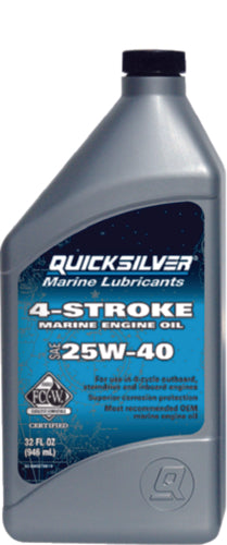 4-Stroke 25W40 FC-W Mineral Formulation Outboard Motor Oil, 1L. @6