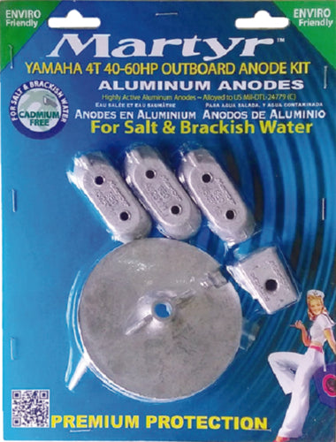Martyr Anode Kit For Yamaha 40-60 HP Outboards, Aluminum