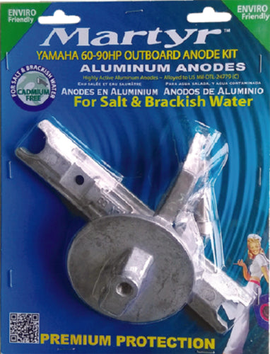 Martyr Anode Kit For Yamaha 60-90 HP Outboards, Aluminum
