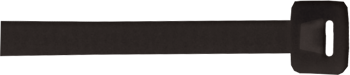 8" BLACK NYLON CABLE TIE (100 PKG)