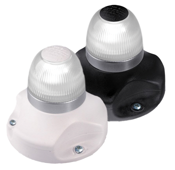 NAV LIGHT, ALL ROUND WHITE BLACK BASE