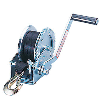 WINCH, 1400LBS, ZINC PLATED 2-WAY, W/NYLON BELT