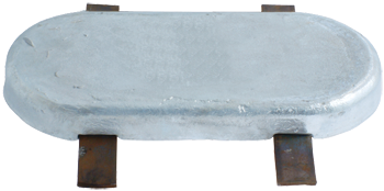 ZINC 23 1/2 POUND ANODE WITH S TRAPS