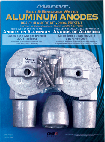 BRAVO 111 ANODE KIT 2004 PRESENT