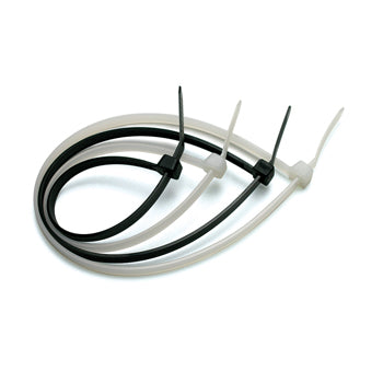 CABLE TIE,14", WHITE 100 PACK