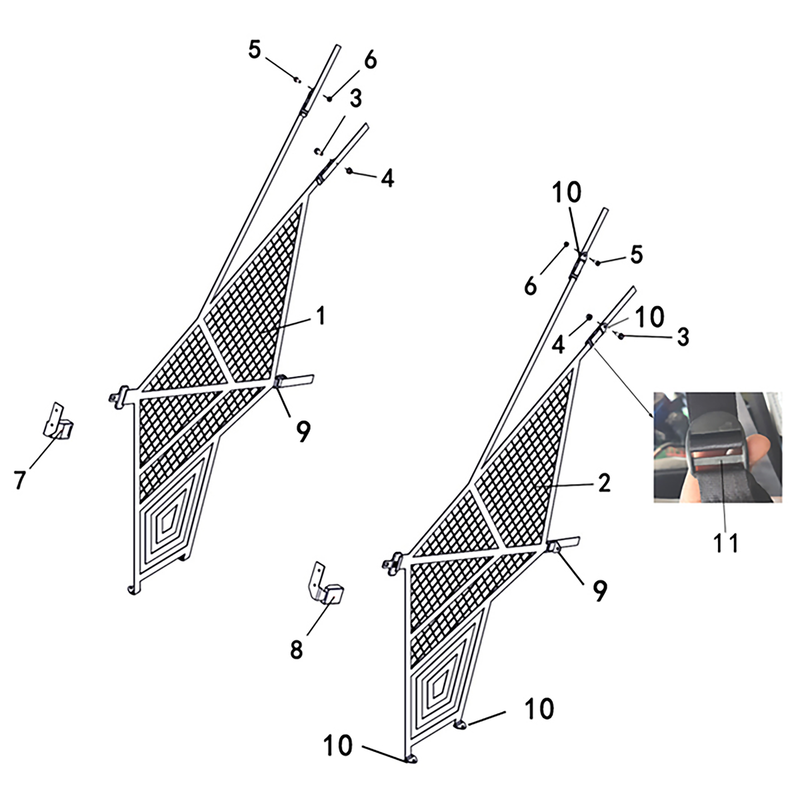 T-BOSS 410 2020 - BODY, SIDE NETS