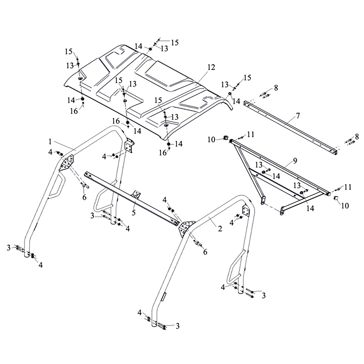 T-BOSS 410 2020 - FRAME ROOF