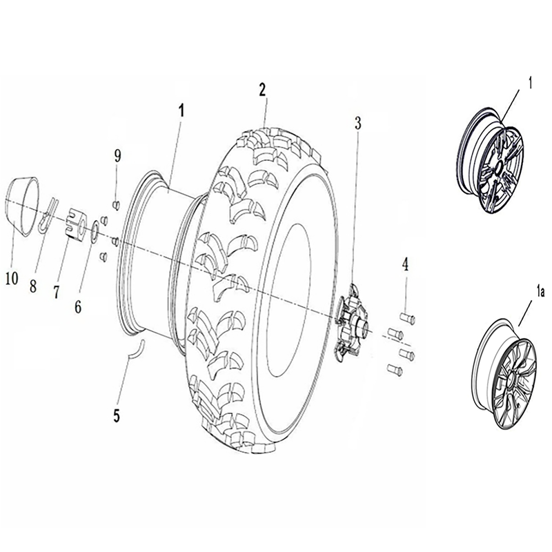 T-BOSS 410 2020 - WHEEL REAR