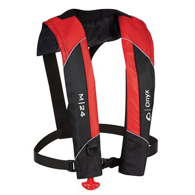ONYX M-24 Manual Inflatable Life Jacket Red